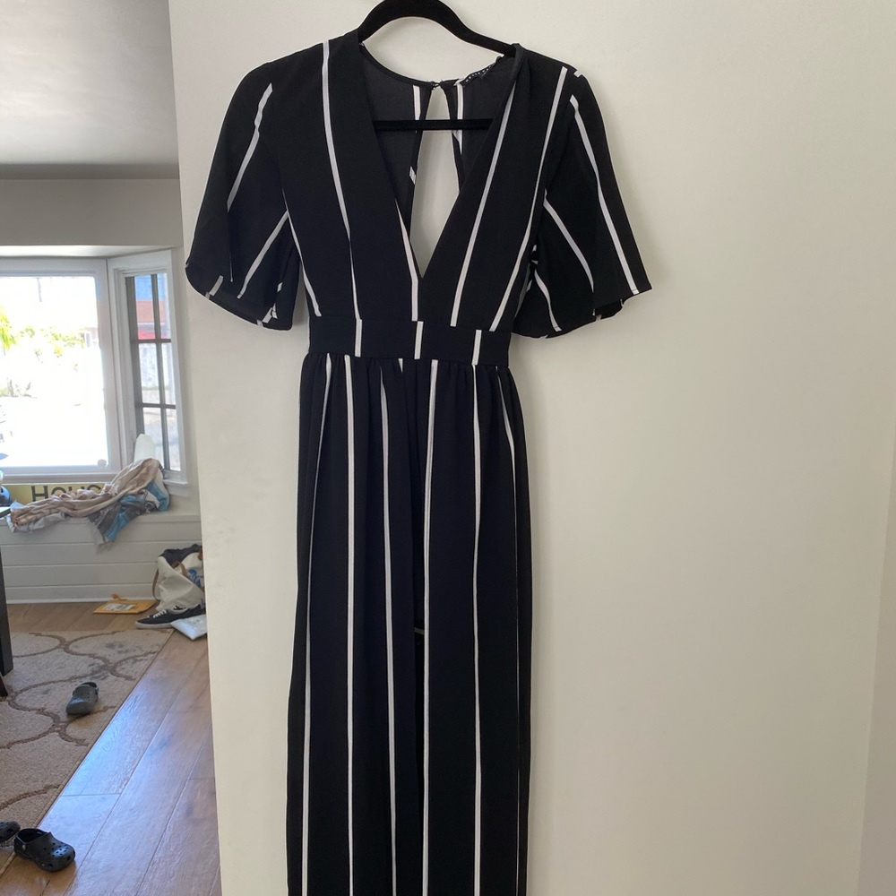 Haute Monde Striped Romper/Dress